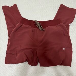 Women’s dark cherry yola high waisted tall skinny scrub pants